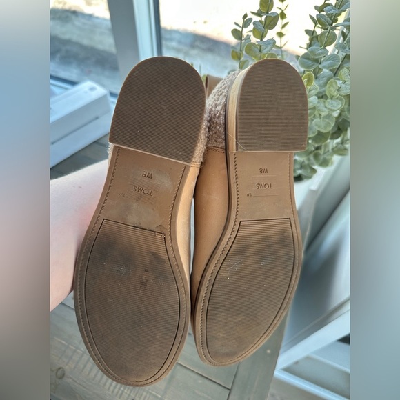 Toms Tan Ankle Booties With Leather & Sherpa - Picture 4 of 4